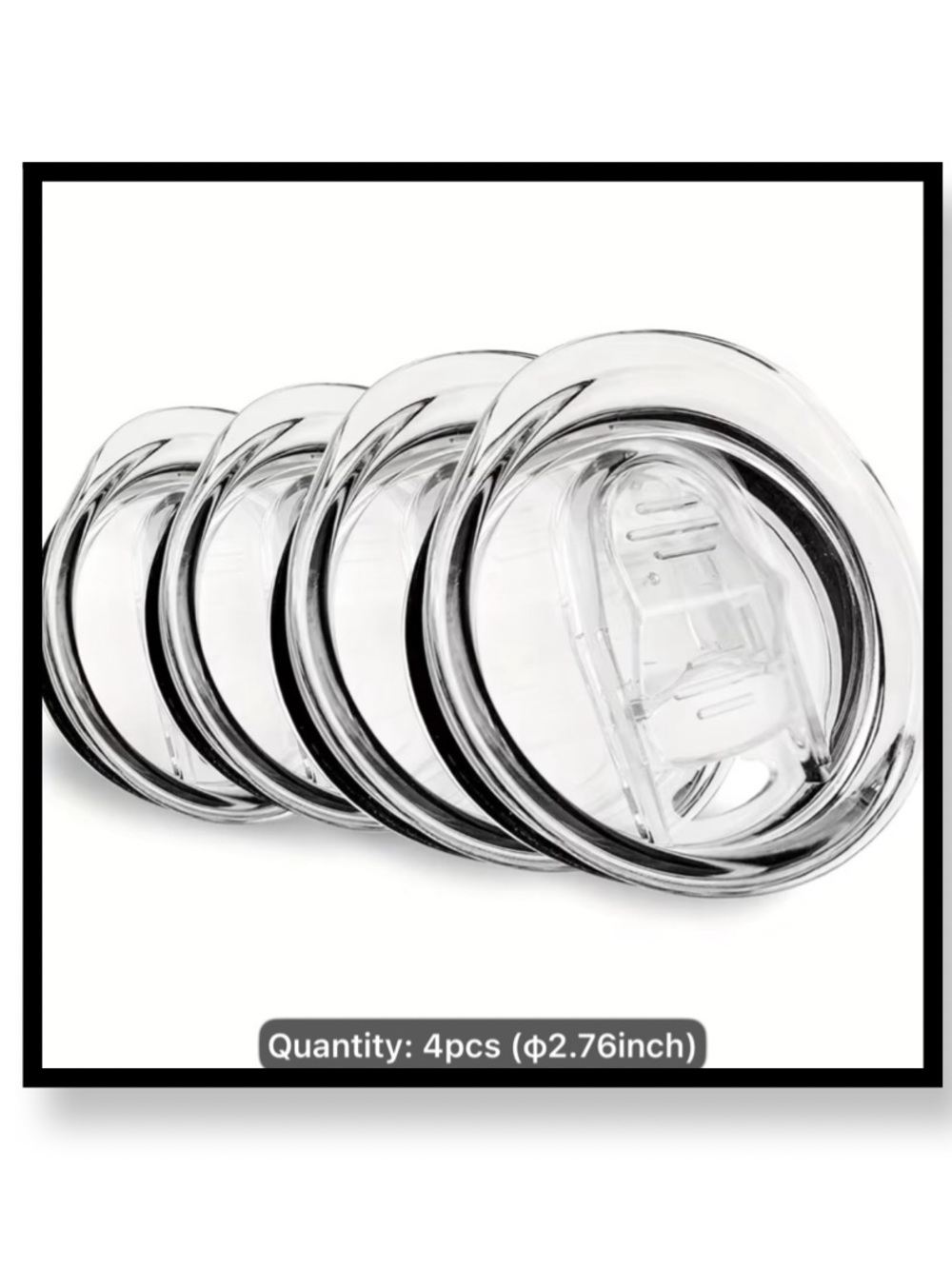 🆕 Clear Replacement Tumbler Lids for Travel Cups - 4 Pack